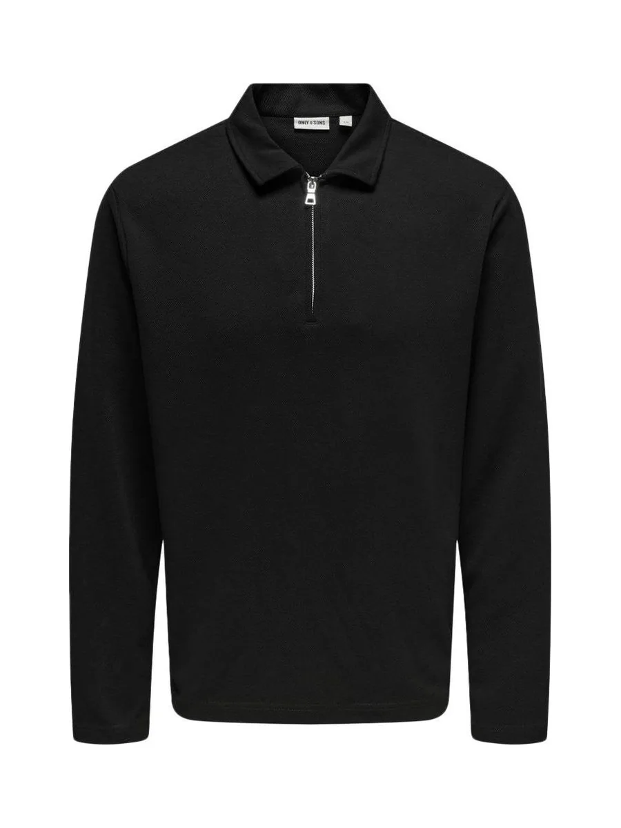 Polo Noir Homme Only & Sons Newkodyl 2