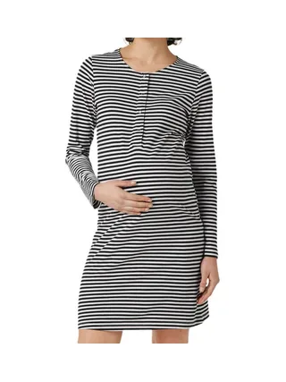 Chemise de nuit Noir/Blanc Femme Mamalicious Holly 1