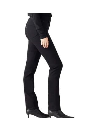 Jean 724 Noir Femme Levi's High Rise Straight 3