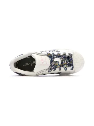 Baskets Blanc Cassé/Multicolore Fille/Femme Adidas Superstar 4