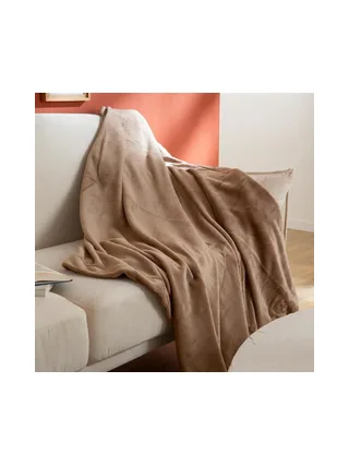 Plaid Beige Dodo Toucher Ultra Doux 130x170 2