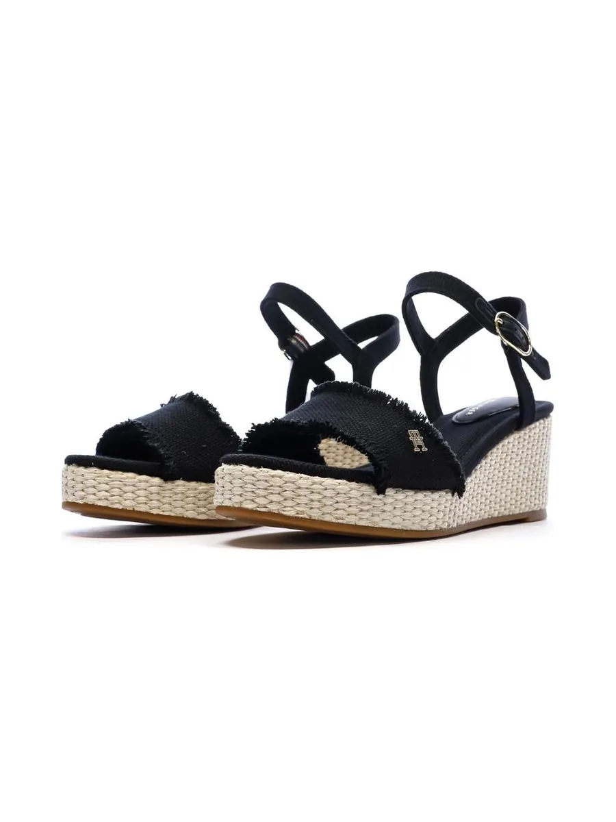 Sandales à Talons Noir Femme Tommy Hilfiger Wedgeee 6
