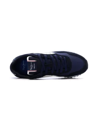 Baskets Marine/Blanche/Bleu Homme Pepe jeans Brit Road M 4
