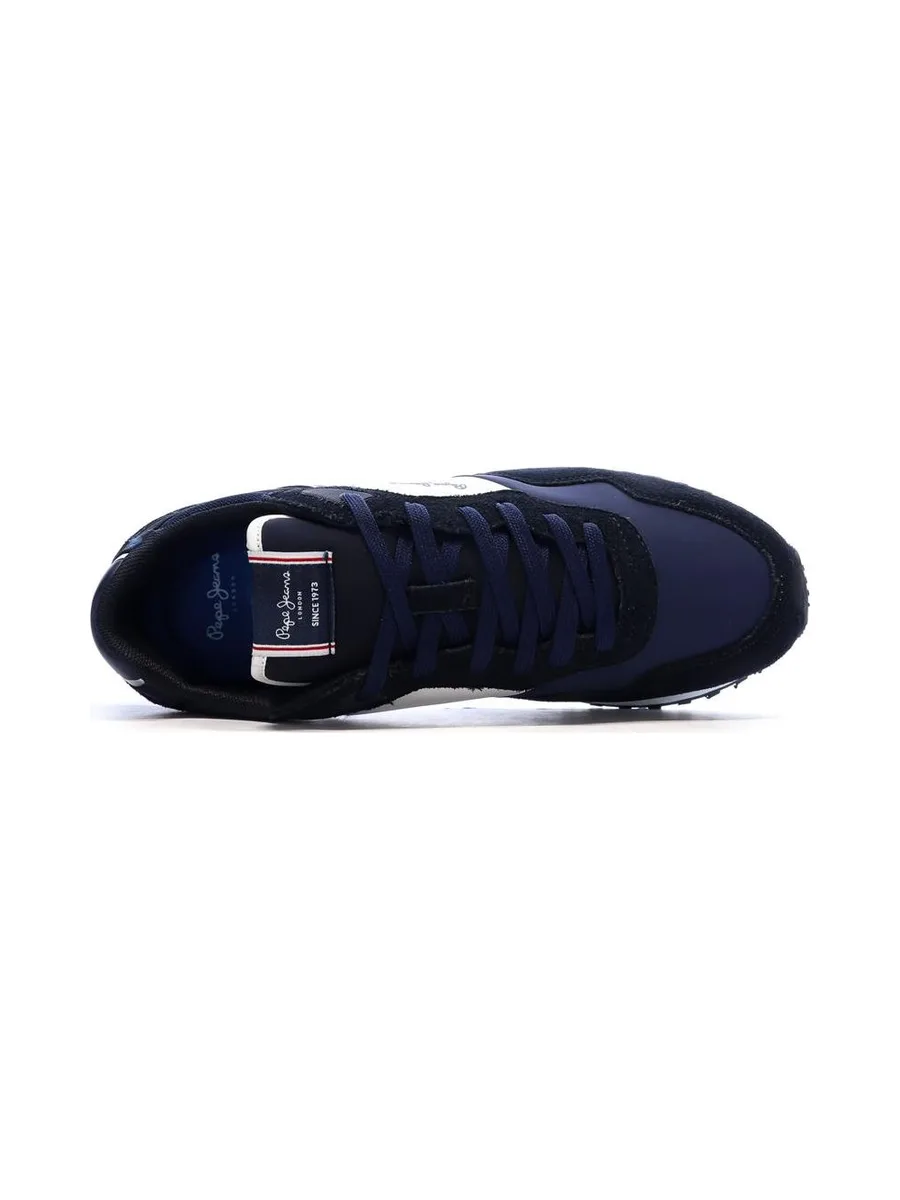 Baskets Marine/Blanche/Bleu Homme Pepe jeans Brit Road M 5