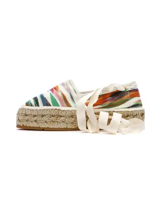 Espadrilles Blanches/Vertes Femme Pare Gabia La FÉe 1