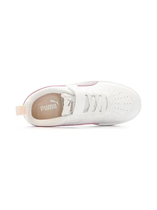 Baskets Blanches/Violet Fille Puma Rickie 4