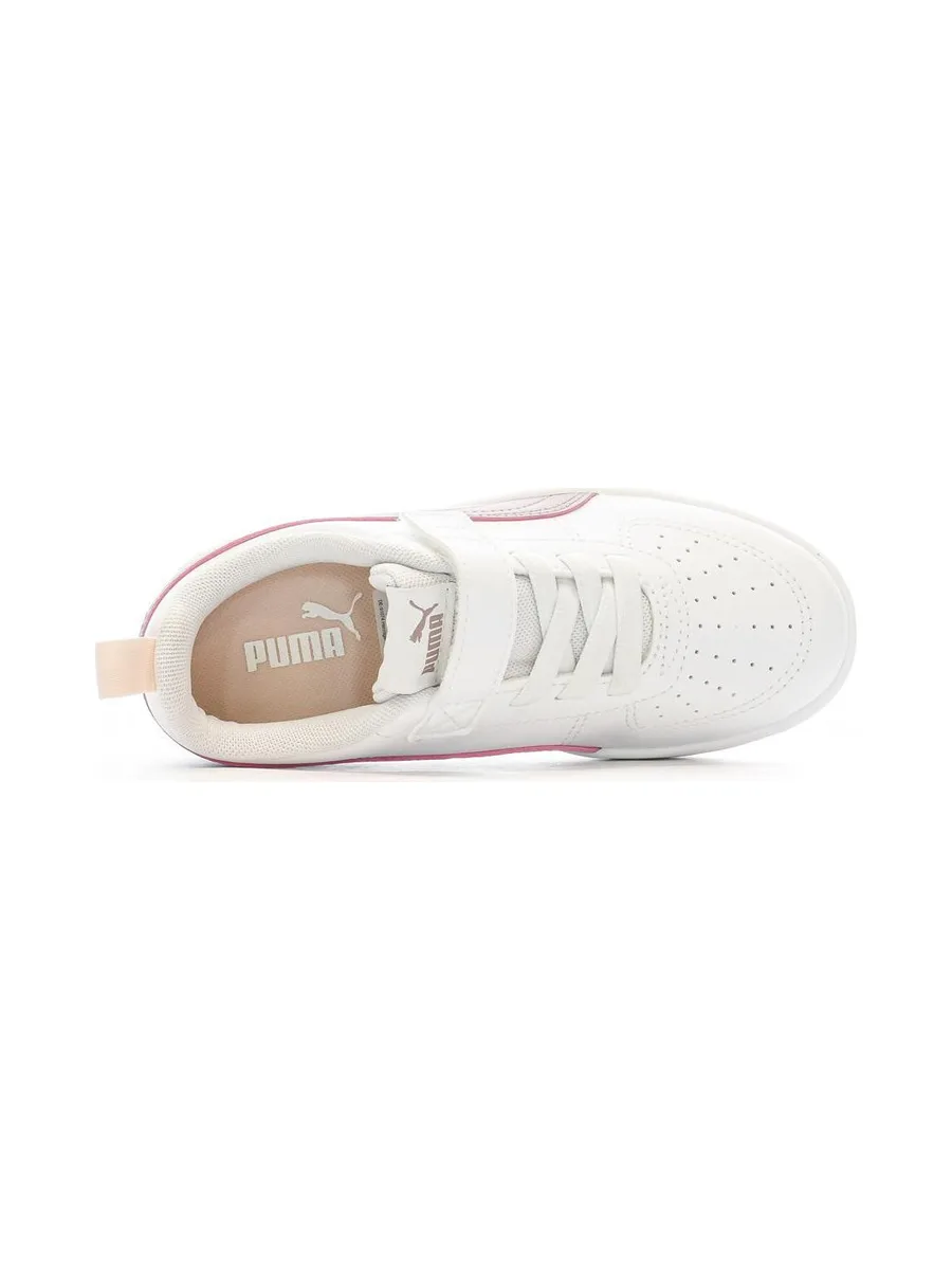 Baskets Blanches/Violet Fille Puma Rickie 4