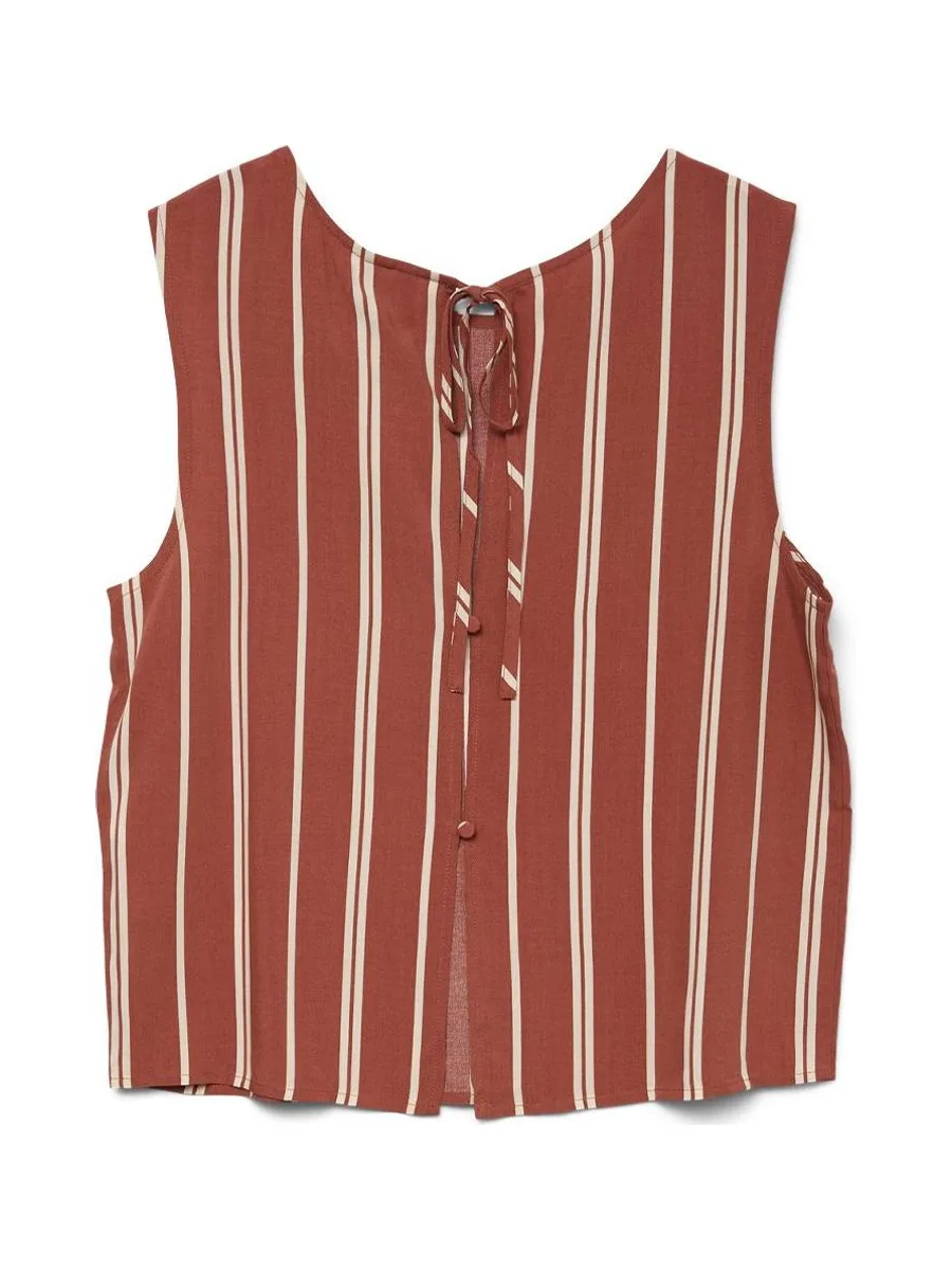 Blouse Blanc/Rouge Femme Vero Moda Christina Stripe 3