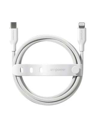 PanzerGlass empower™ by ® Racing 60W USB-C to Lightning Cable | USB 2.0 | 1.2M | Silver White USB cable 4