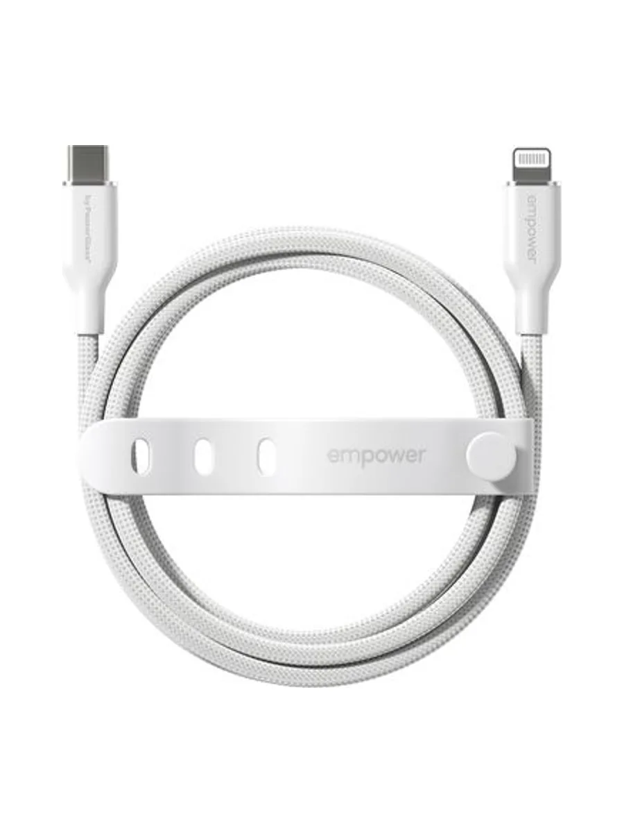 PanzerGlass empower™ by ® Racing 60W USB-C to Lightning Cable | USB 2.0 | 1.2M | Silver White USB cable 4