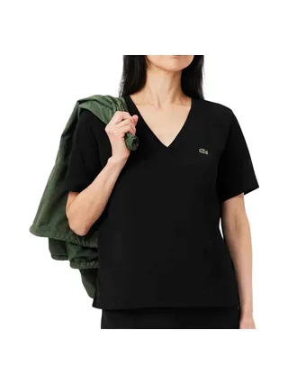 T-Shirt Noir Femme Lacoste Relaxed 1