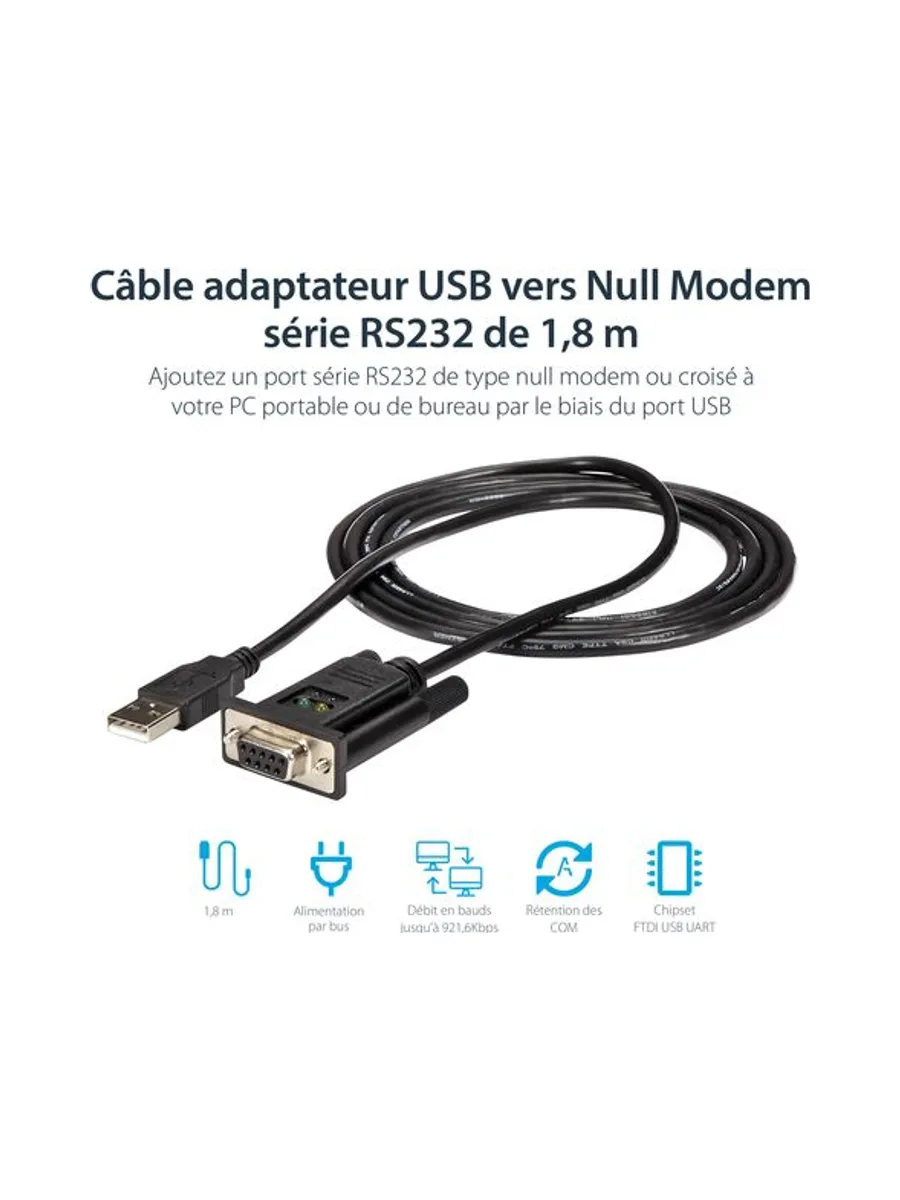 USB to Null Modem Serial DCE Adapter 6