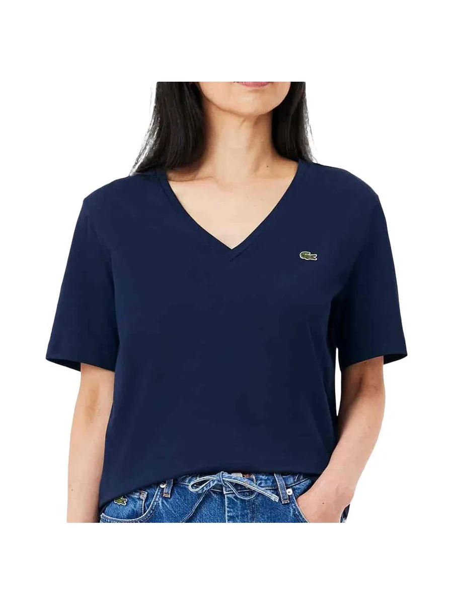 T-Shirt Marine Femme Lacoste Relaxed 2
