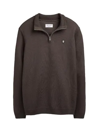 Pull 1/4 Zip Marron Foncé Homme Teddy Smith Marty 2 1