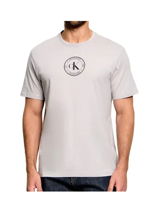 T-Shirt Taupe Homme Calvin Klein Jeans Ss 30s Eu Crest 1