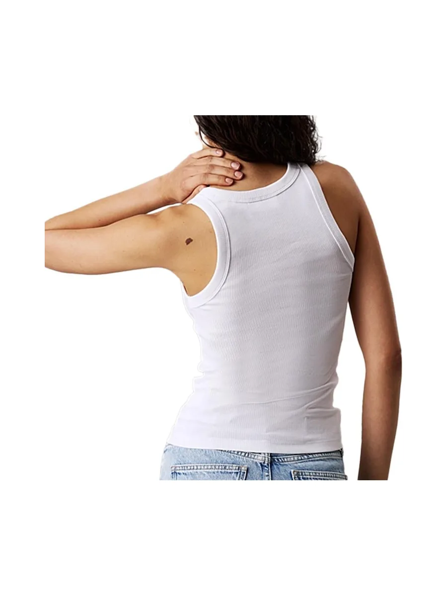 Débardeur Blanc Femme Calvin Klein Jeans Tank 3