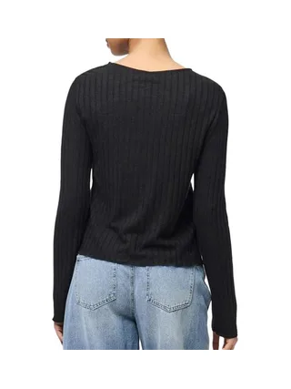 T-Shirt Noir Femme Pieces Iris 2
