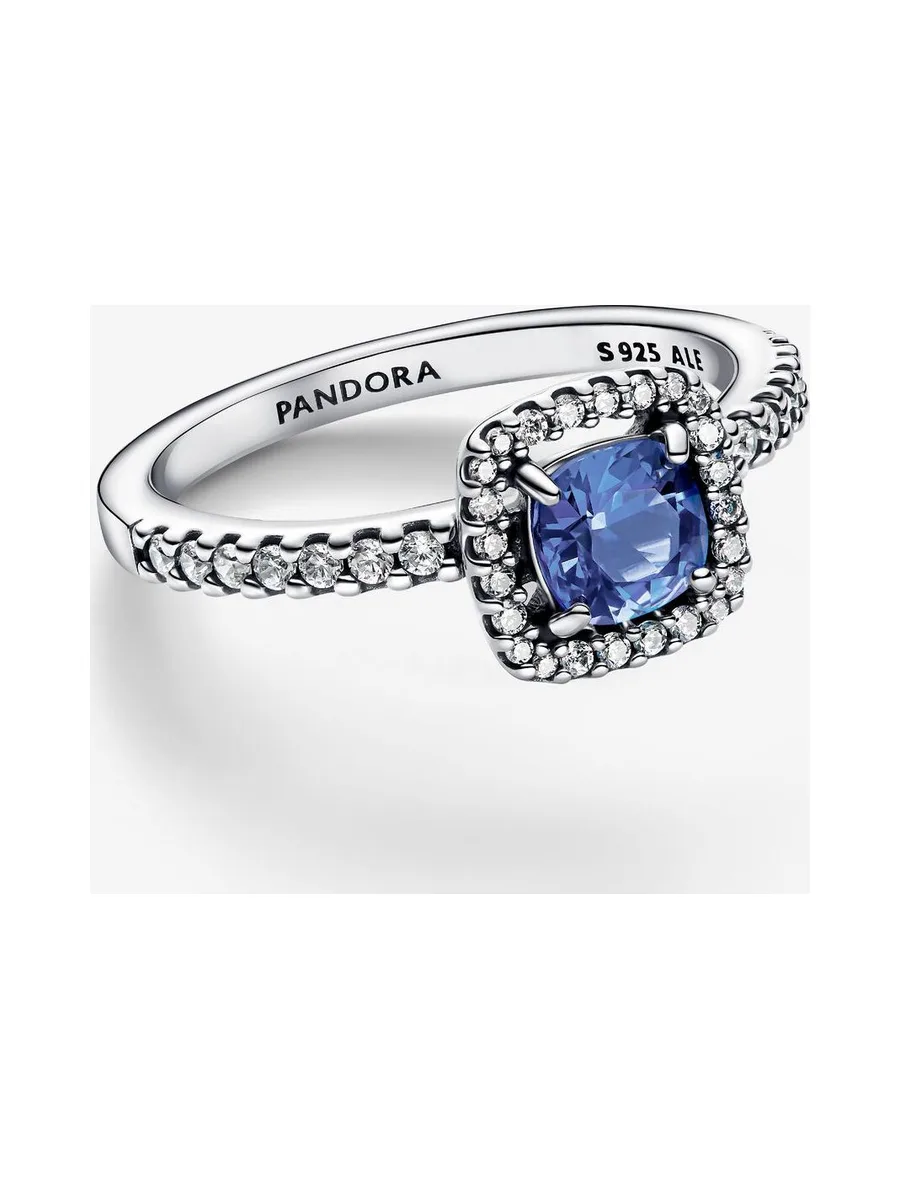 Pandora - Bague Fleur Corn cubic en argent sterling bleu 2