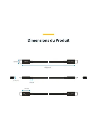 3ft 1m Certified Thunderbolt 5 Cable 14