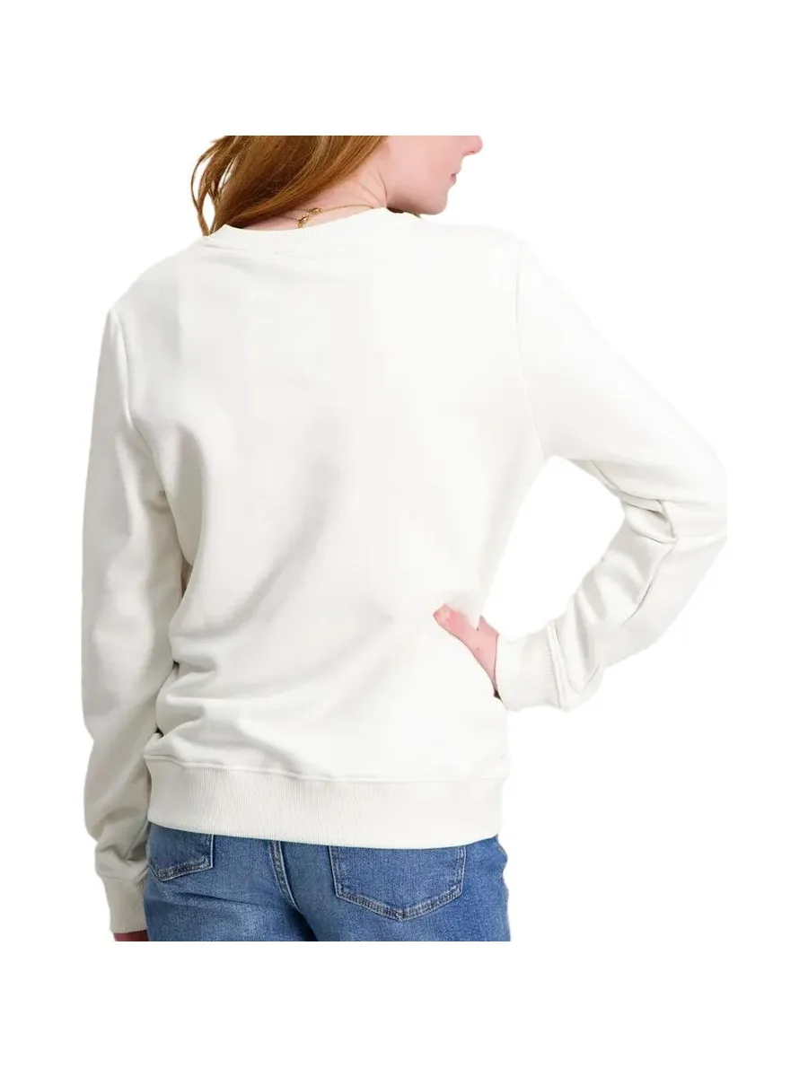 Sweat Blanc Fille Calvin Klein Jeans Mono 3