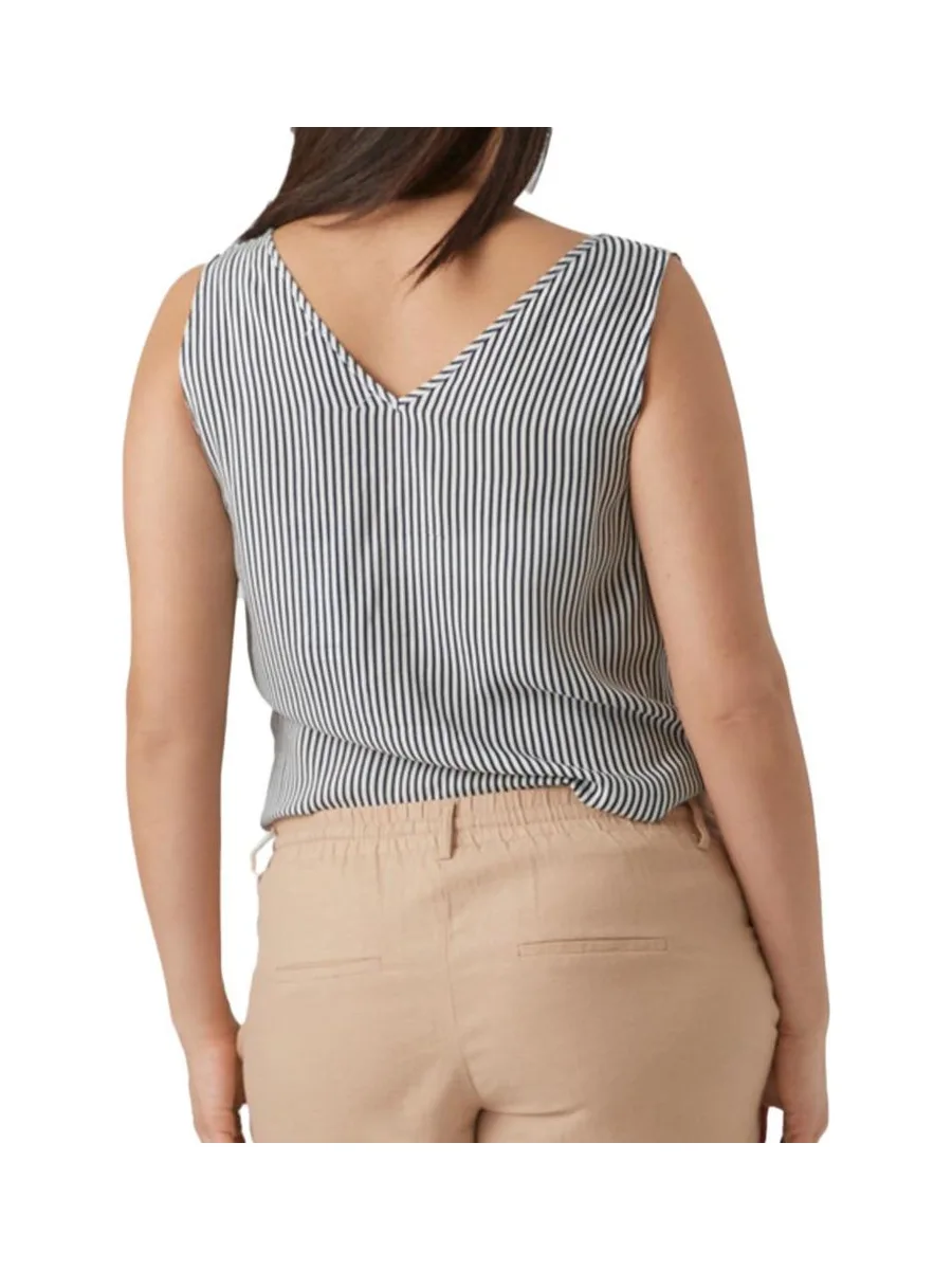 Blouse de Grossesse Noir/Blanc Femme Vero Moda Marternity Bumpy 3