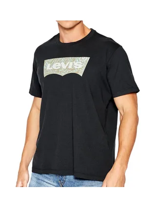 T-shirt Noir Homme Levi's Crewneck 1