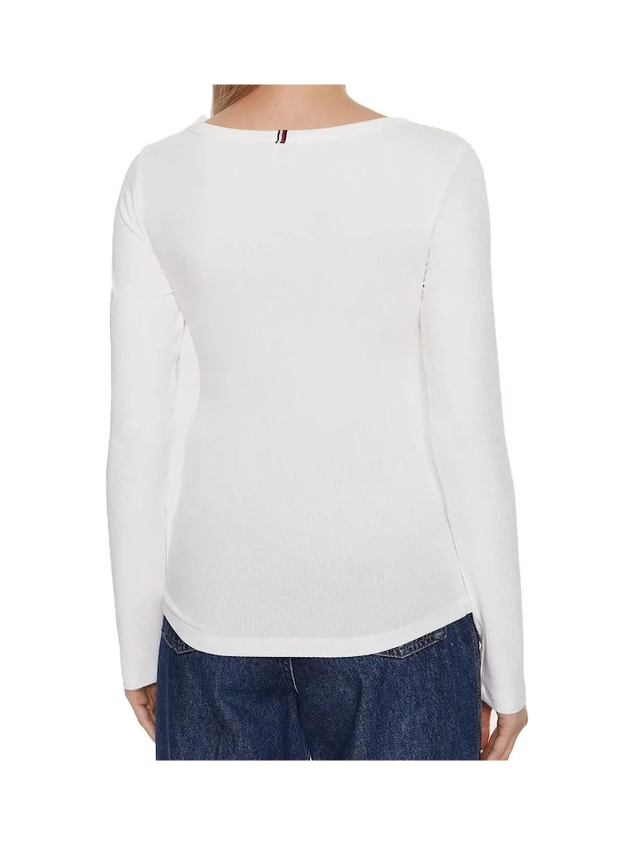 T-shirt Manches Longues Blanc Femme Tommy Hilfiger Desert 3