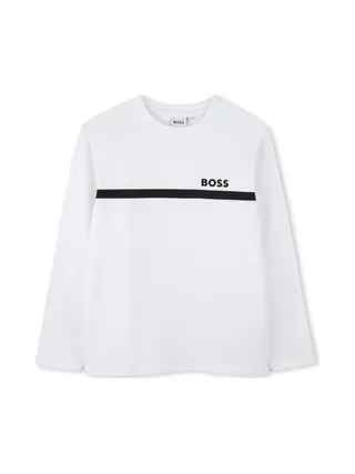 T-Shirt Blanc Garçon Hugo Boss J527271 1