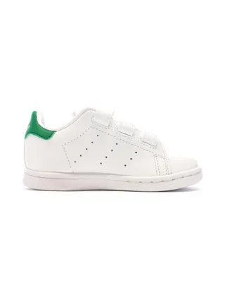 Baskets Blanches/Vertes Garçon/Fille Adidas Stan Smith 2