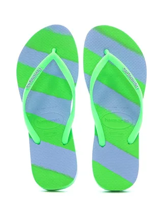 Tongs Bleu/Vert Femme Havaianas Slim Color Fun Infrad 3