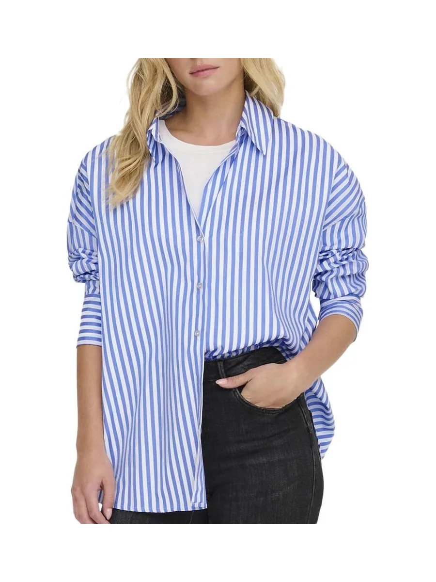 Chemise Blanche/Bleu Femme JDY Vesper 2