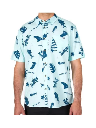 Chemisette Manches Courtes Bleu Homme Salty Crew Twisted Tides 1