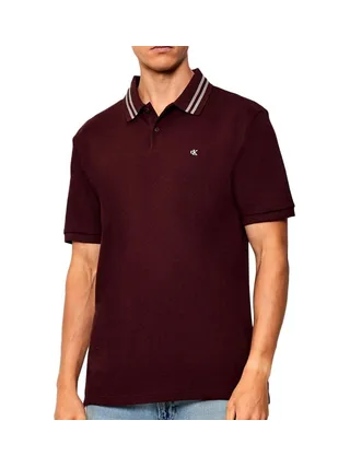 Polo Marron Homme Calvin Klein Jeans Pique 1