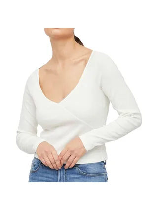 Top manches longues Écru Femme Vila Inny 1