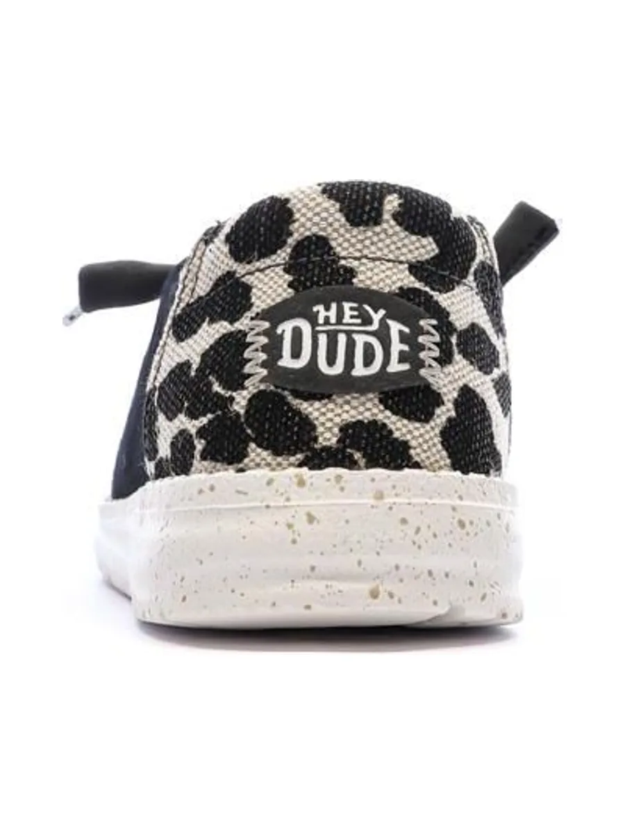 Chaussures Noir Femme Hey Dude Blackleopard 4