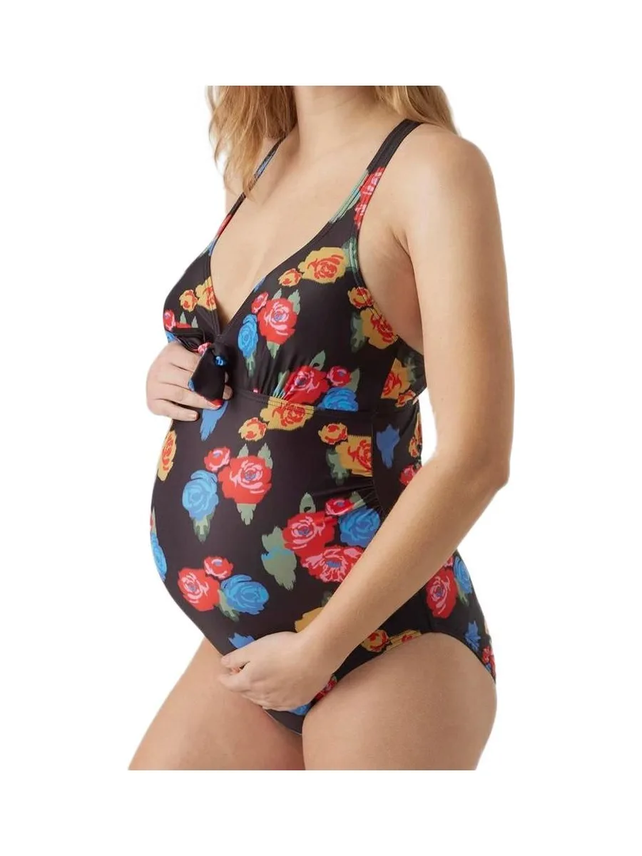 Maillots de bain de Grossesse Noir Femme Mamalicious Bow Flower 1