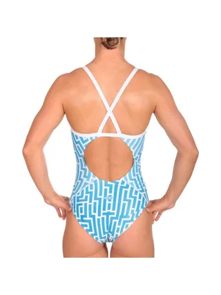 Maillot de bain Bleu/Blanc Femme Mako Nereid Labyrinth 2