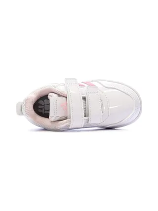 Baskets Blanc/Rose Fille Adidas Tensaur 4