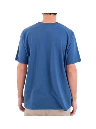 T-shirt Bleu Homme Hurley Waxed 2