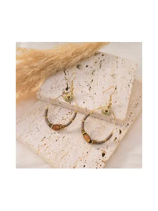Boucles d'oreilles Tatiana - Marron 4