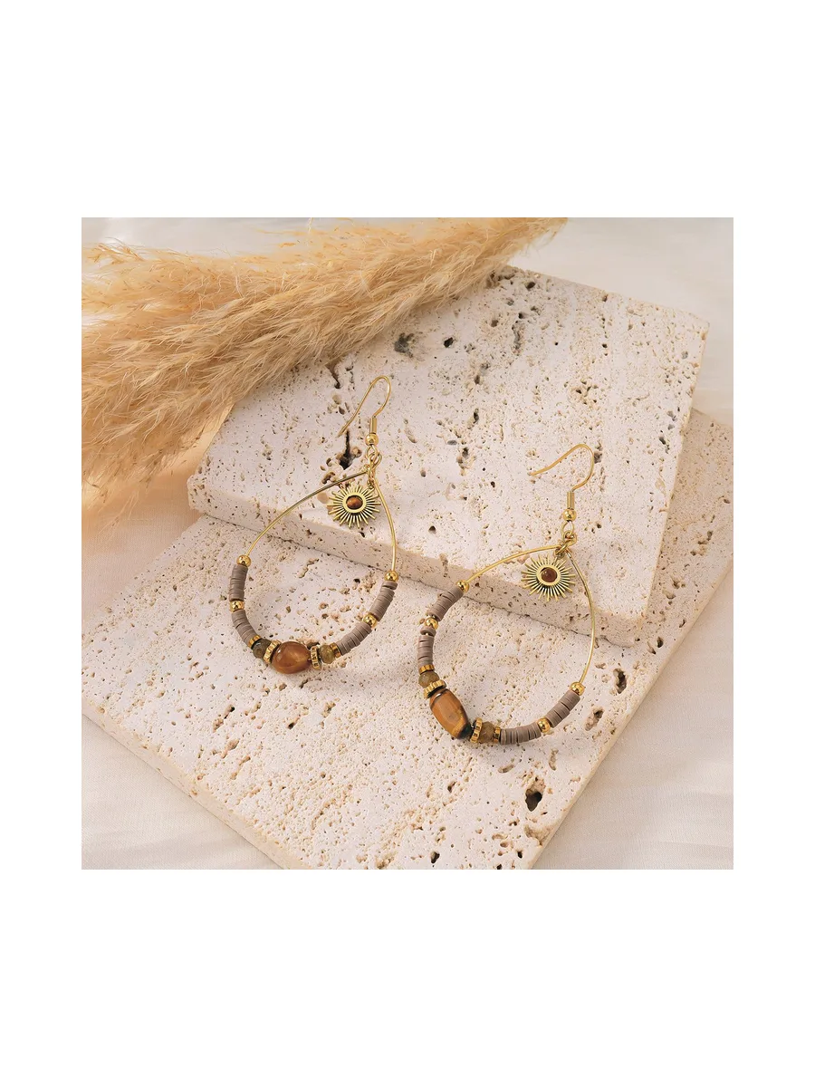 Boucles d'oreilles Tatiana - Marron 4