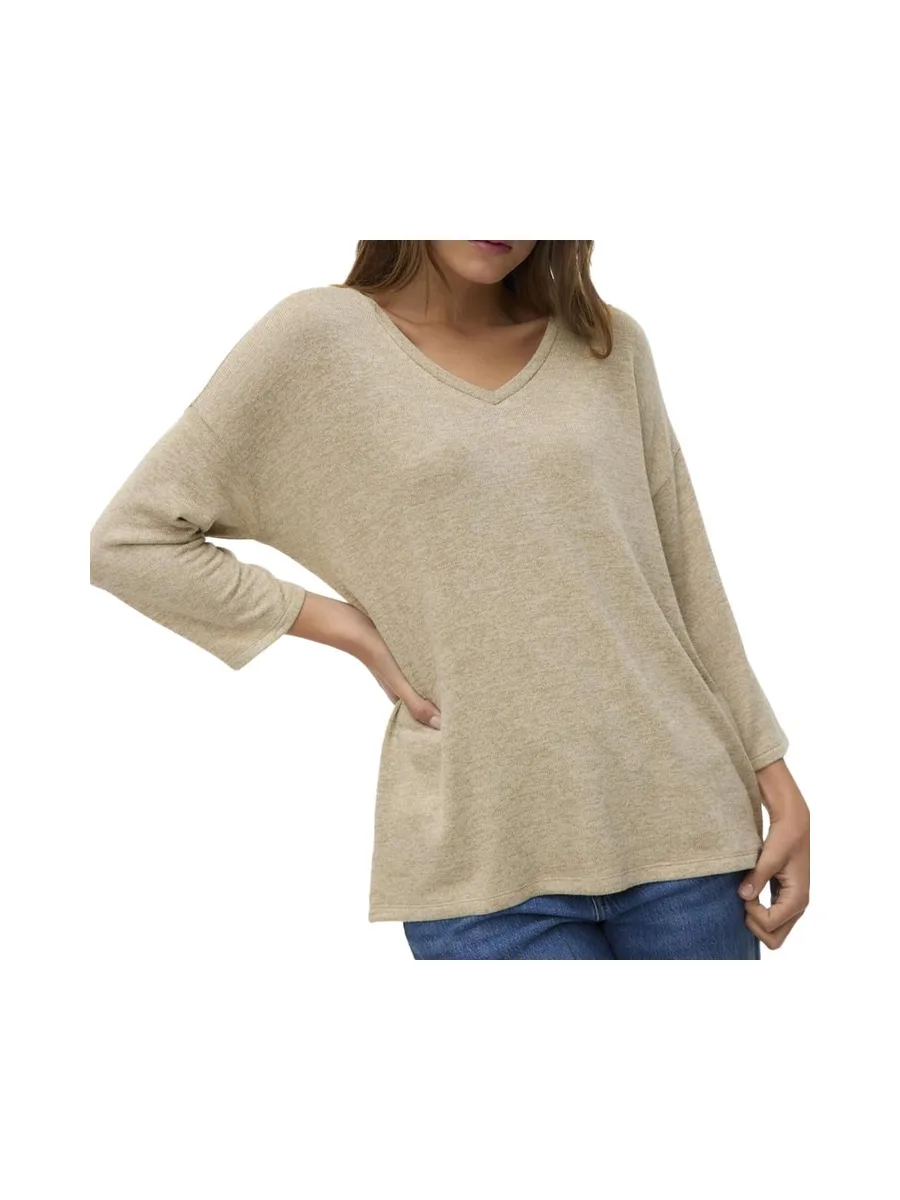 Pull Beige Chiné Femme Vero Moda Briannas 1