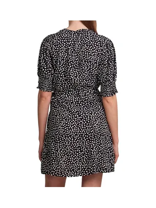 Robe Noire à Motifs Femme Pieces Tala 2