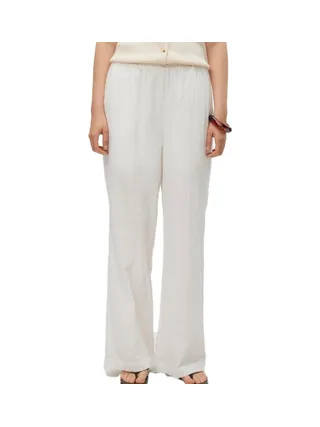 Pantalon Toile Blanc Femme Vero Moda Viola 1