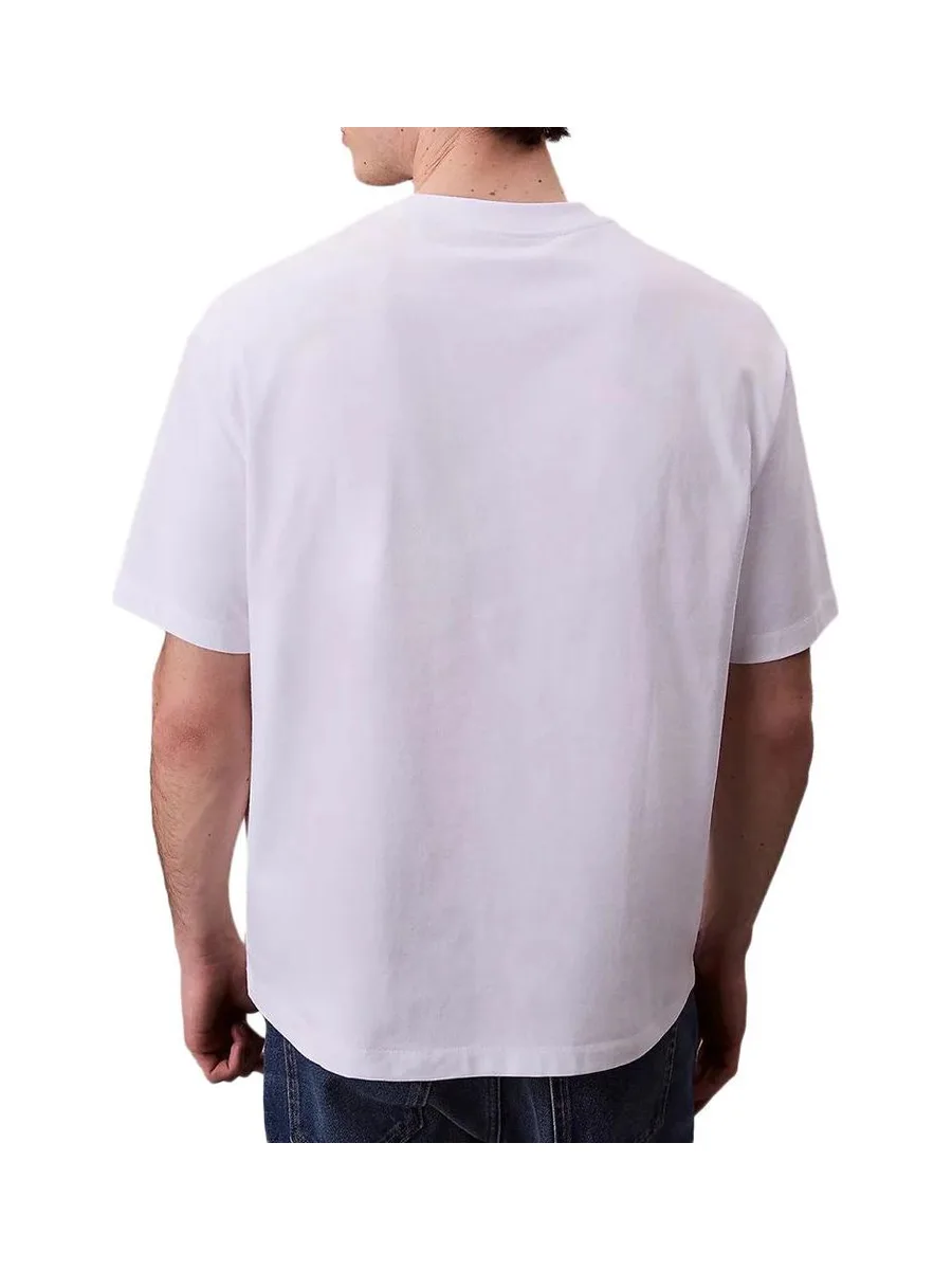 T-Shirt Blanc Homme Calvin Klein Jeans Monologo LV04RB295G 2
