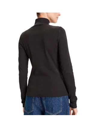 T-Shirt Col Roulé Marron Femme Calvin Klein Jeans Label 2