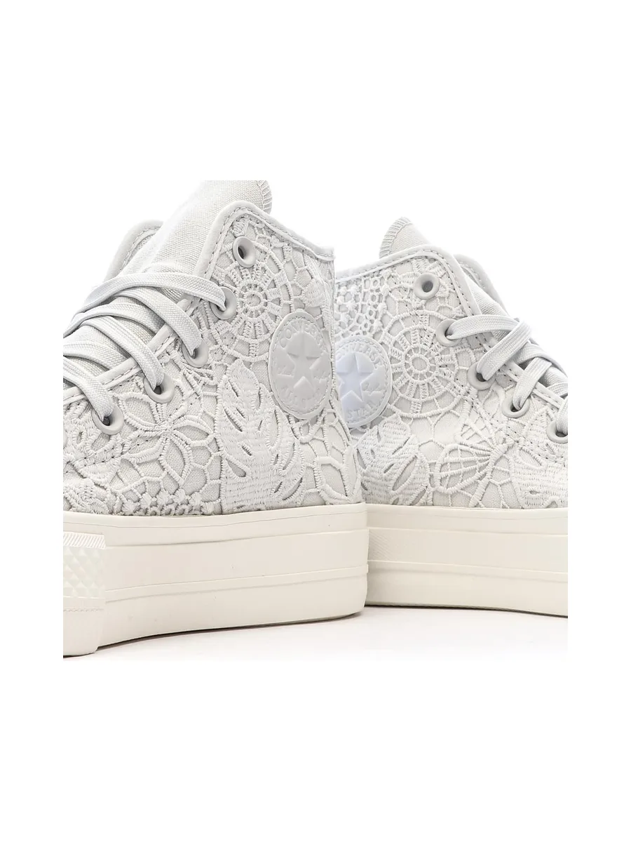 Baskets Grises Dentelle Femme Converse Chuck Taylor All Star Lift 7