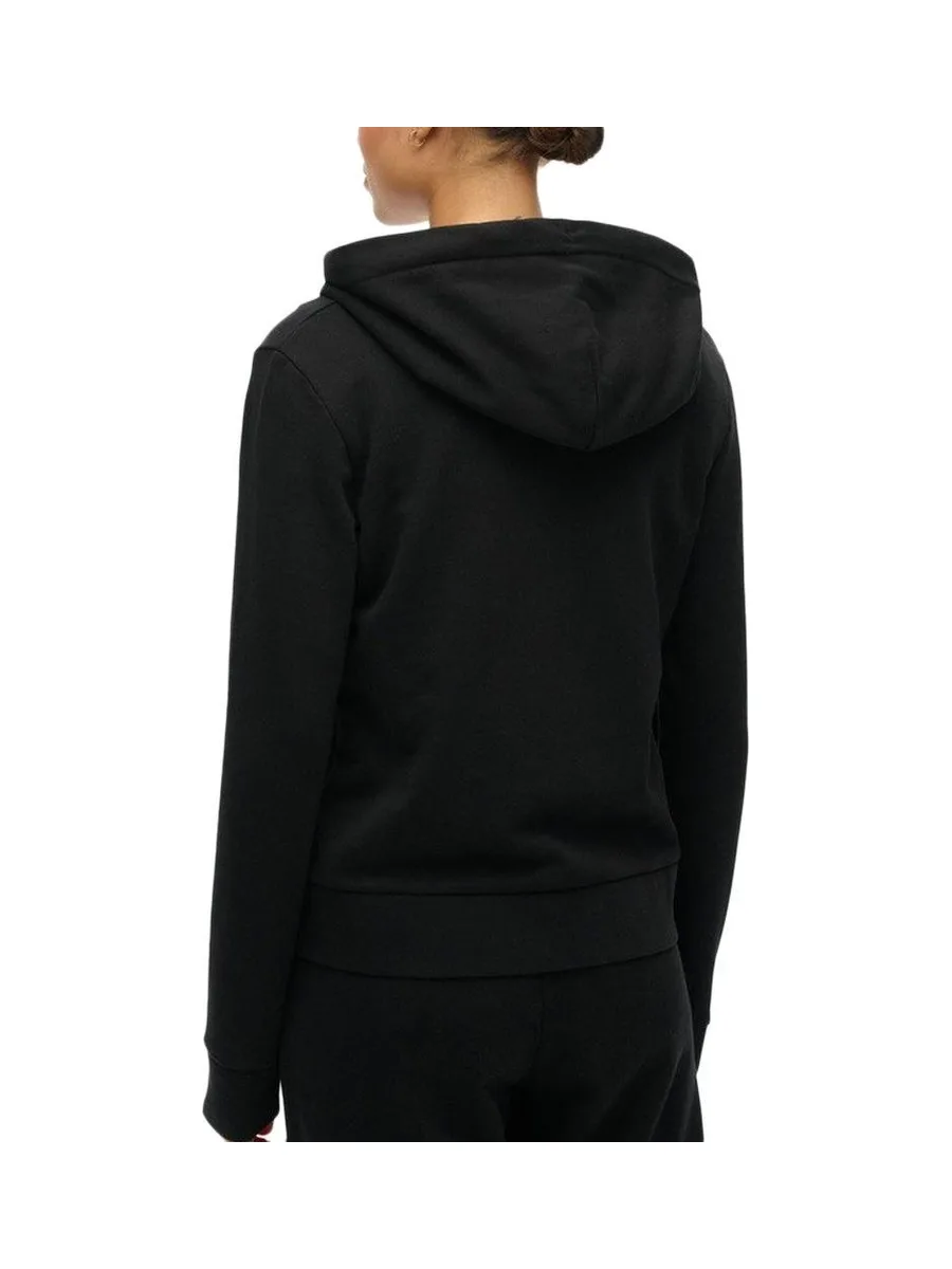 Sweat Zippée Noir Femme Superdry Plain Zip Hood 3