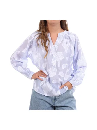 Blouse Bleu/Blanche Femme Goa Iko 1