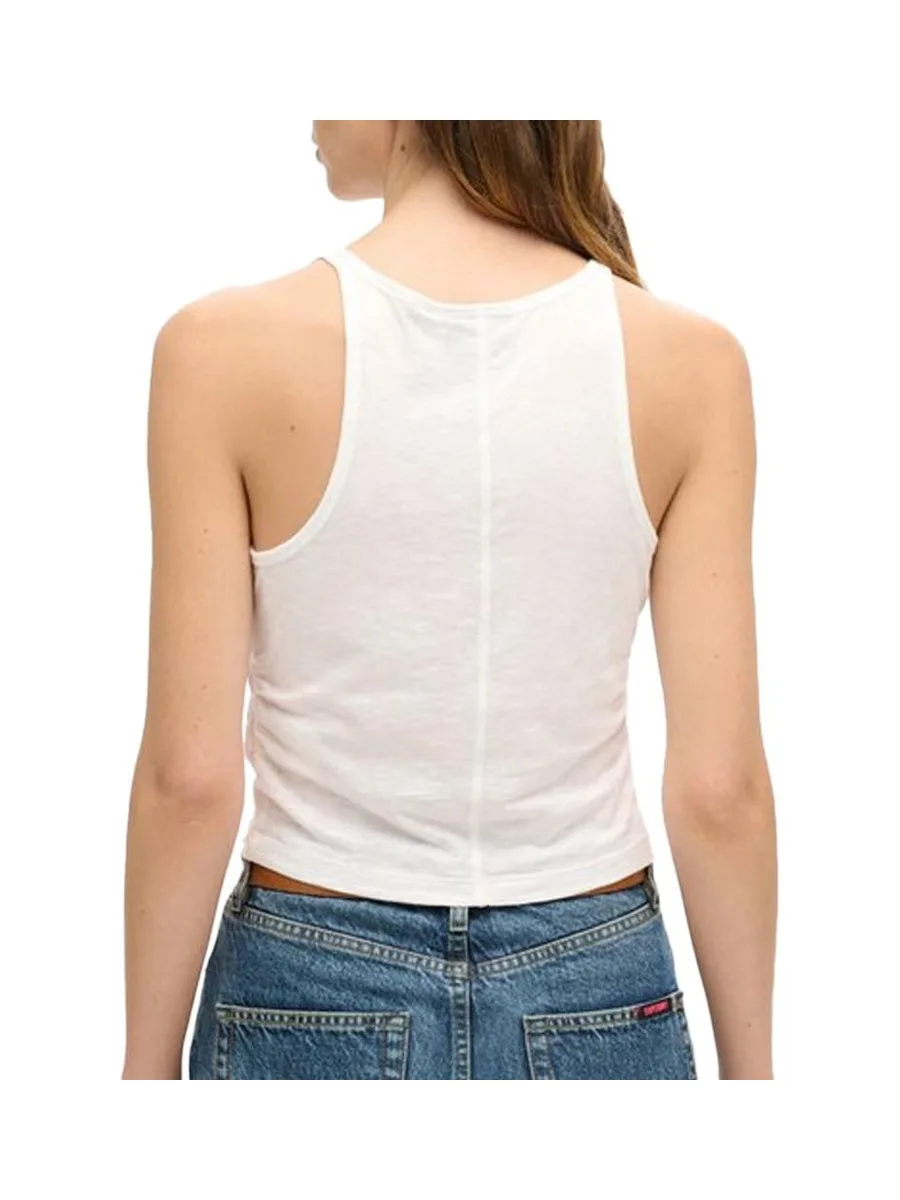 Débardeur Blanc Femme Superdry Superdry Ruched 2